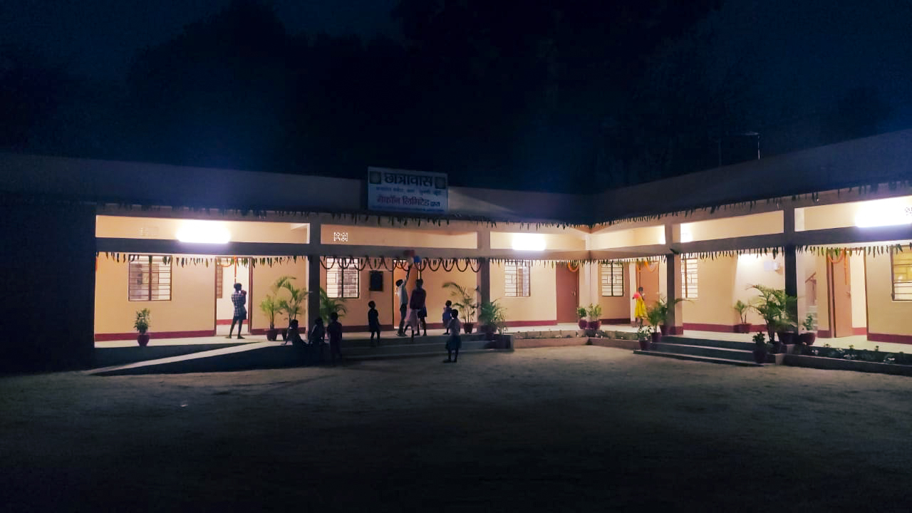 Night View of Hostel Building at Anmol Basera (Orphanage-cum-Hostel), Village-Sungi,Block-Karra,District-Khunti,Jharkhand